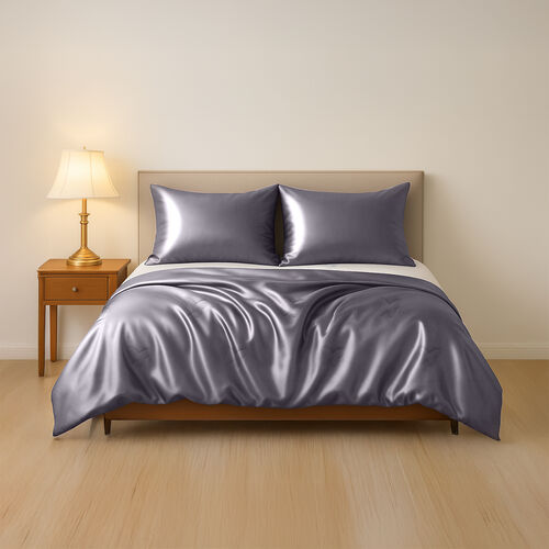 Serenity Night - 100% Maulbeerseide Luxus-Steppdecke mit Seidenfüllung, 135 x 200 cm, rosegold