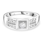 RADIANTA GRA zertifiziert Moissanit (D-VVS) Ring 925 Silber rhodiniert (Größe 18.00) ca. 0.24 ct