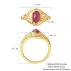 Afrikanischer Rubin-Ring, Fissure gefüllt, 925 Silber vergoldet  ca. 1,15 ct image number 5