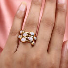 Natürlicher Äthiopischer Opal Ring 925 Silber vergoldet  ca. 2,54 ct image number 2