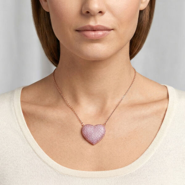 Rosa Zirkonia 50+5cm Halskette image number 2