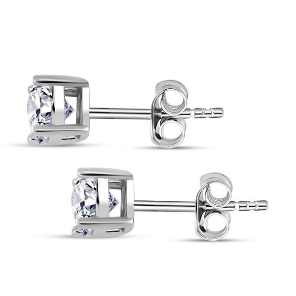 Moissanit Ohrringe 925 Silber platiniert ca. 1,98 ct. image number 4