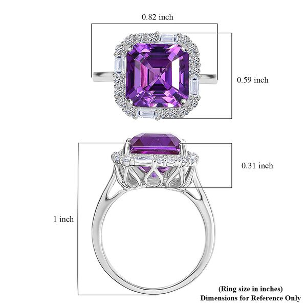 LUXURIANT DIAMOND - AAA Lab Grown Farbwechsel-Saphir, Lab Grown Diamant Ring 417 Gold (Gr&ouml;&szlig;e 20.00) ca. 4,54 ct image number 5