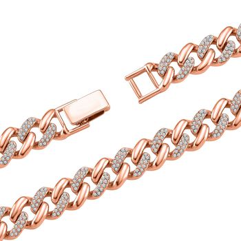 Wei&szlig;er Kristall Halskette ca. 50 cm Std Rose