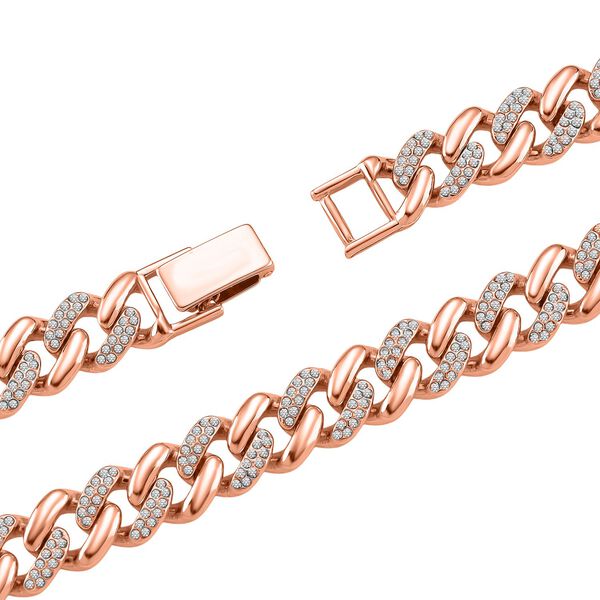 Weißer Kristall Halskette ca. 50 cm Std Rose image number 4