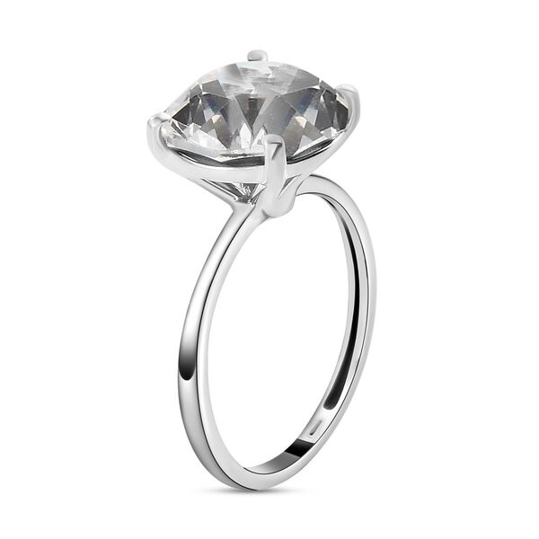 Weißer Kristall-Ring, 925 Silber image number 5