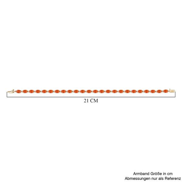 AAAA Feuer opal Armband ca. 20 cm 375 Gold ca. 6,83 ct. image number 5