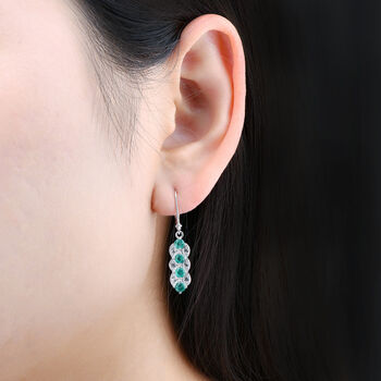 AAA Kagem sambische Smaragd und Zirkon-Ohrringe - 1,83 ct.