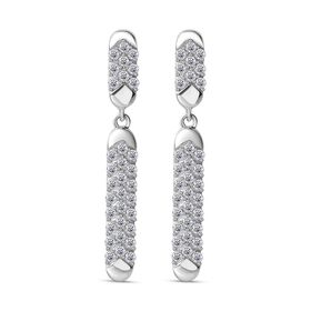 Moissanit Ohrringe 925 Silber rhodiniert ca. 1,32 ct.