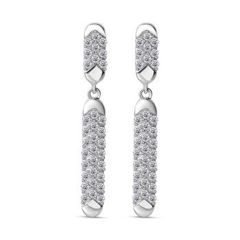 Moissanit Ohrringe 925 Silber rhodiniert ca. 1,32 ct.