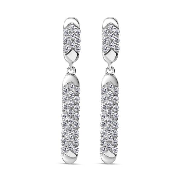 Moissanit Ohrringe 925 Silber rhodiniert ca. 1,32 ct.