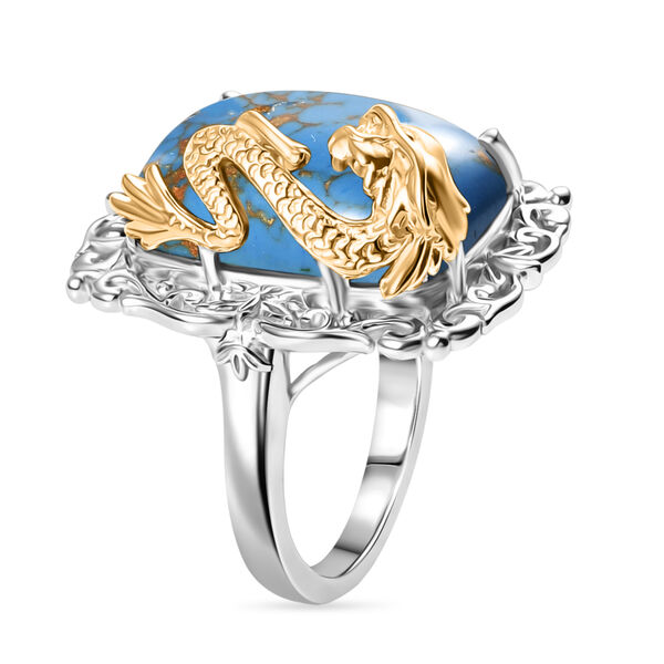 EVER TRUE AA Blauer Mojave T&uuml;rkis Ring Nickelfreies Messing (Gr&ouml;&szlig;e 17.00) ca. 11,80 ct image number 4