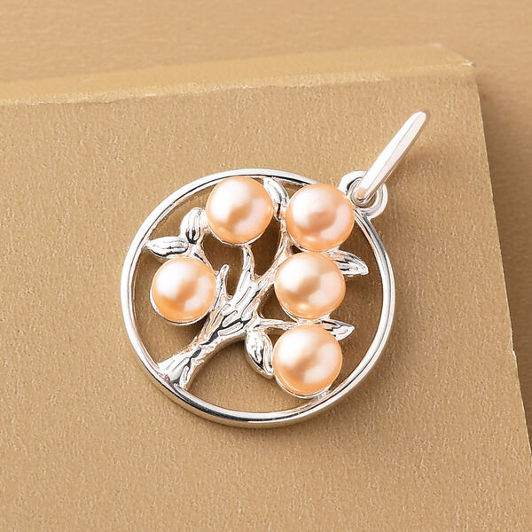 Rosa S&uuml;&szlig;wasserperlen-Anh&auml;nger, 925 Silber image number 2