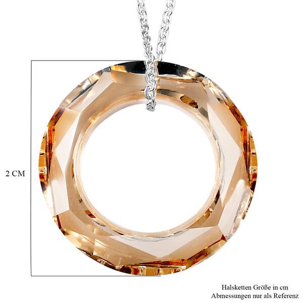 Goldener Schatten-Kristall Anh&auml;nger mit Kette - 14 ct. image number 5