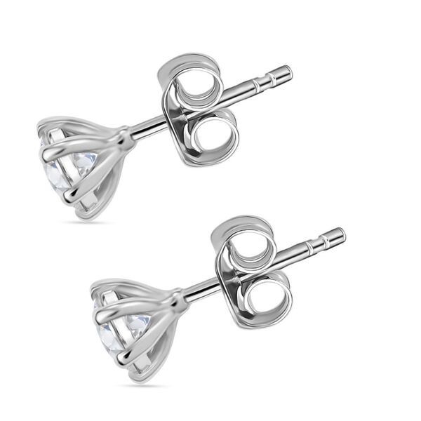 Moissanit Ohrringe 925 Silber rhodiniert ca. 0.43 ct image number 5