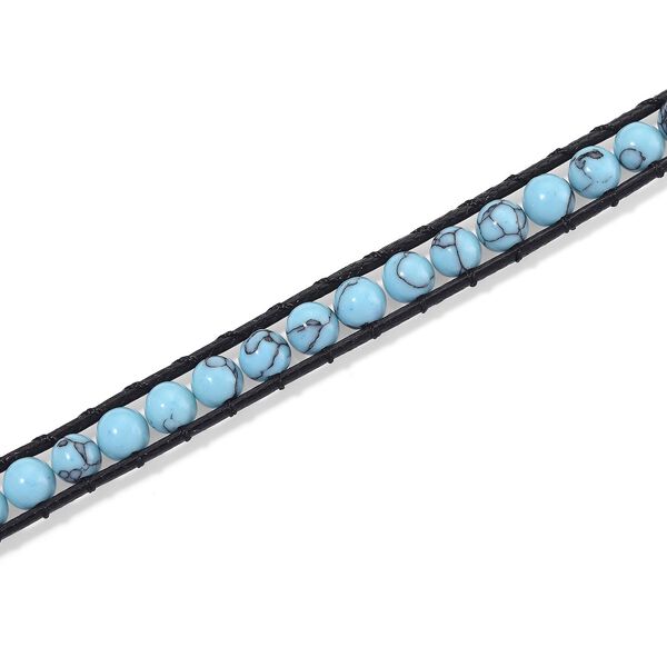 Flexible blaue Howlith Halskette - 80 ct. image number 5