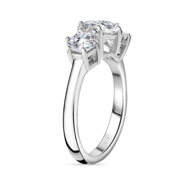 Moissanit Ring, 925 Silber rhodiniert - 2,06 ct. image number 4