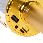 Multifunktions Karaoke Mikrofon und Bluetooth Lautsprecher mit sprachgesteuerten LED - Lichter und Sound - Echo, Gold image number 4