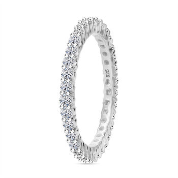 LUXURIANT SI-GH Labor Diamant Ring, 925 Silber platiniert - 1 ct.