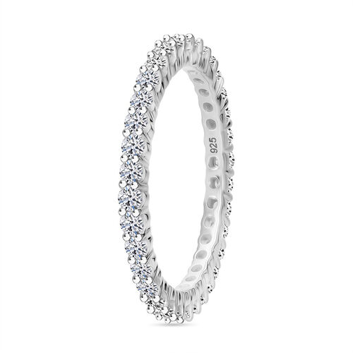 LUXURIANT DIAMOND- SI-GH Labor Diamant Ring, 925 Silber platiniert - 1 ct. image number 2
