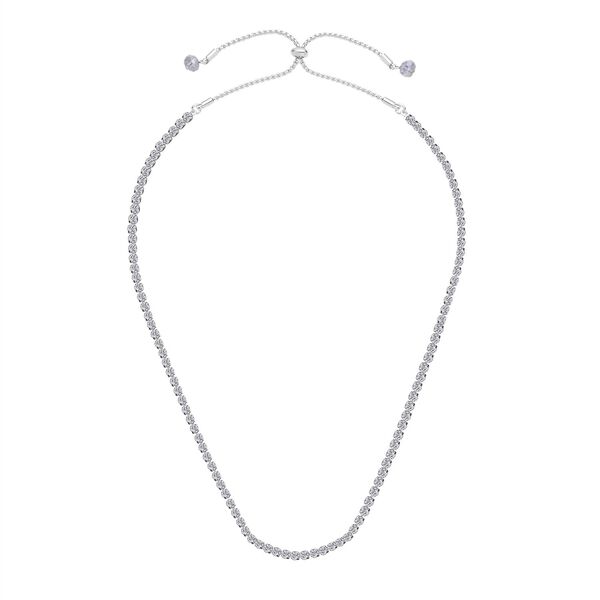 2er-Set- weiße Kristall-Halskette und Armband - 0,50 ct. image number 3