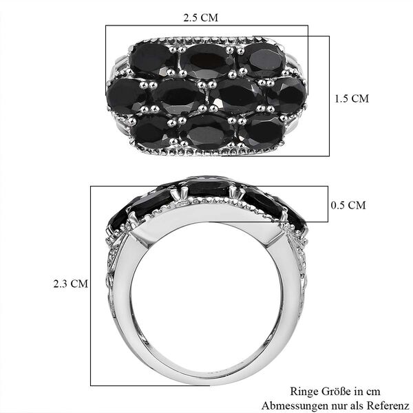 Schwarzer Spinell Ring Edelstahl (Gr&ouml;&szlig;e 17.00) ca. 6,35 ct image number 7