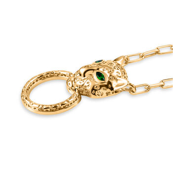 EVER TRUE Nat&uuml;rlicher Chromdiopsid Halskette ca. 50 cm Nickelfreies Messing ca. 0,17 ct.