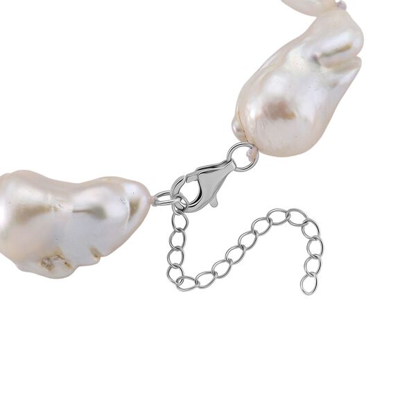 D'Joy Wei&szlig;e Barockperle 50cm Halskette und 19+5cm Armband image number 11