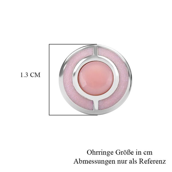 D'Joy Natürliche Rosa Königsmuschel Perle Ohrringe 925 Silber, Bicolor image number 6