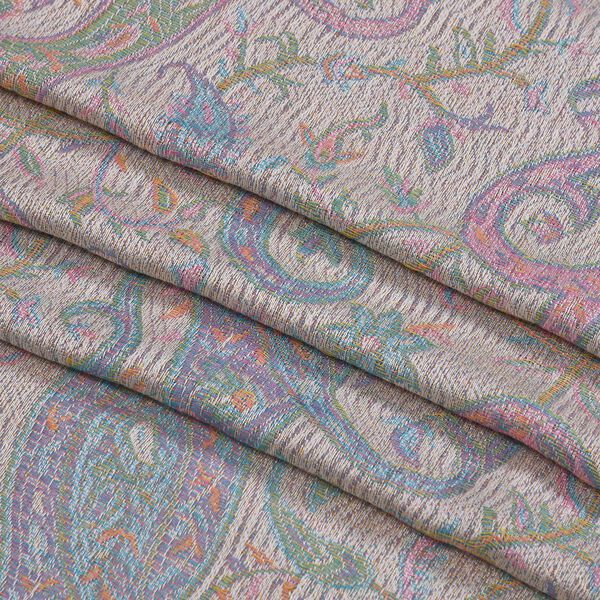 Schal mit Paisley-Muster und Fransen, 70x180cm, Beige image number 4