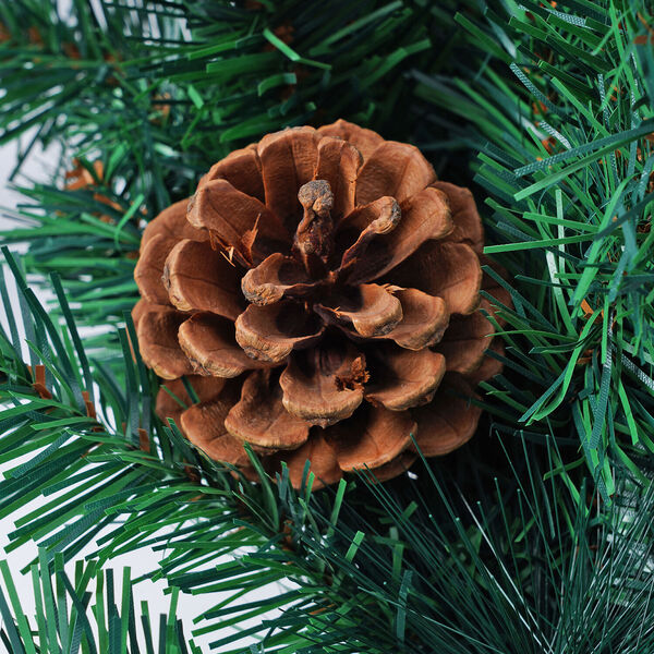 Weihnachten Girlande Rattan mit Kiefernzapfen und roten Beeren, L&auml;nge 300 cm, Gr&uuml;n&nbsp; image number 2