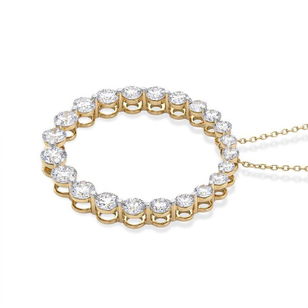 LUXURIANT DIAMOND - Lab Grown Diamant SI-GH Anh&auml;nger mit Kette, ca. 50 cm 925 Silber 750 Gelbgold vermeil ca. 2.99 ct image number 4