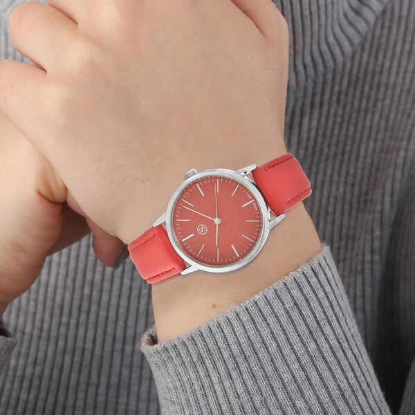 Strada - Uhr mit Sternenstaub Effekt, wasserdicht, Rot image number 2