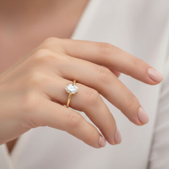 LUXURIANT DIAMOND - Lab Grown Diamant SI-GH Ring 925 Silber 750 Gelbgold Vermeil (Gr&ouml;&szlig;e 17.00) ca. 1.00 ct