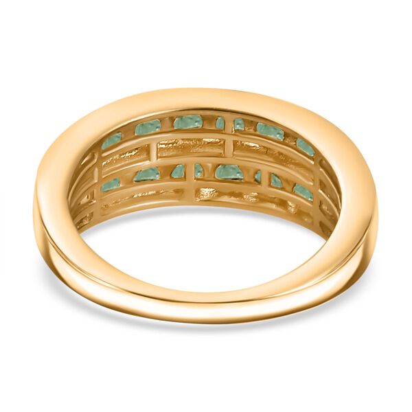 Kagem Sambischer Smaragd Ring, 925 Silber 750 Gelbgold Vermeil (Größe 21.00) ca. 1.74 ct image number 6