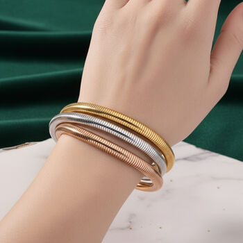 Flexibles, dreifarbiges Wickelarmband-Trio