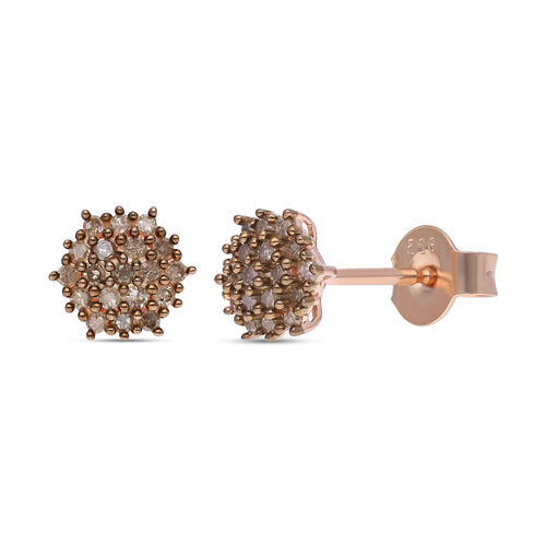 Natürliche Champagner-Diamant-Ohrstecker - 0,25 ct. image number 0