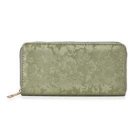 Brieftasche mit Renaissance-Prägung und RFID-Schutz, 20x10x3 cm, Grün