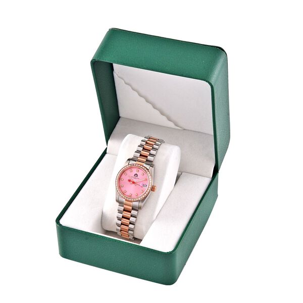 Moissanit Uhren 20 cm Reiner Edelstahl Bicolor image number 8