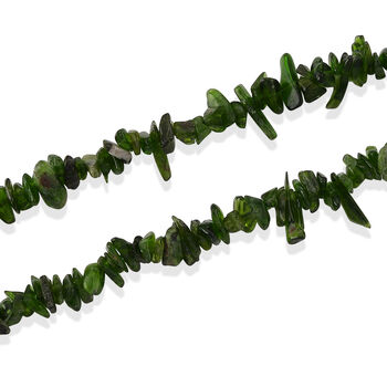 Nat&uuml;rliche Chromdiopsid 45+5cm Halskette - 80 ct.