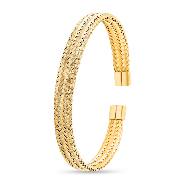 Flexibles 316L Edelstahl Armreif, ca. 12,00g, vergoldet image number 2