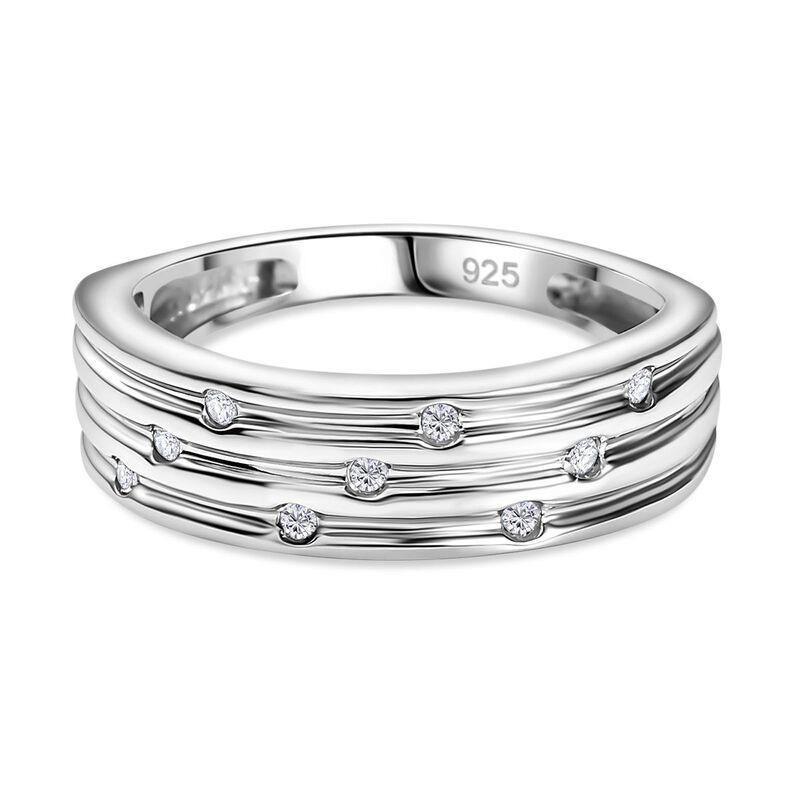 Weißer Diamant-Ring image number 0