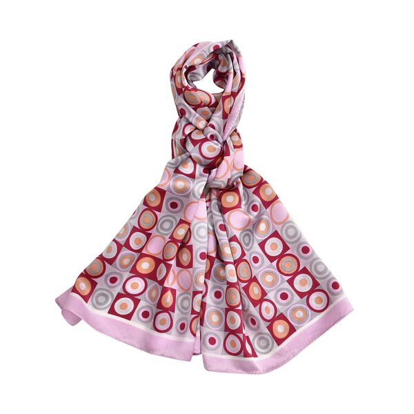 LA MAREY 100% Maulbeeren-Seidenschal, Satin, Rosa