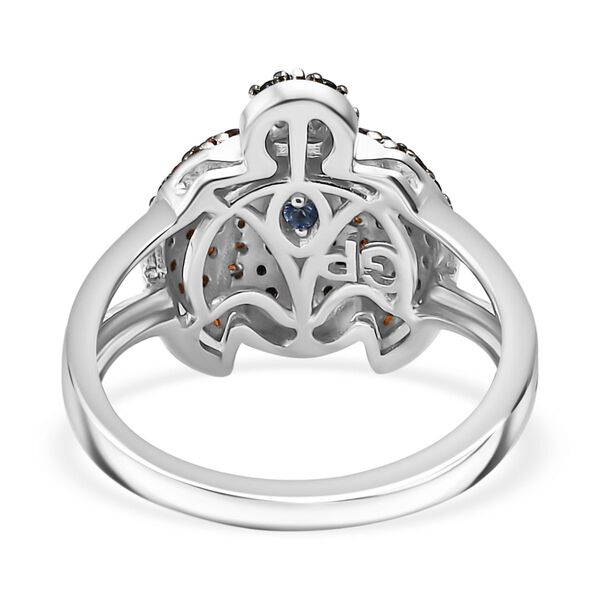 GP Trionfo Kollektion - Schwarzer Spinell, Zirkon, Mosambik Granat und Kanchanaburi blauer Saphir-Ring - 1,04 ct. image number 6