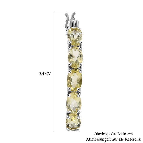 Ouro Verde-Quarz Creolen, 925 Silber platiniert ca. 7.65 ct image number 5