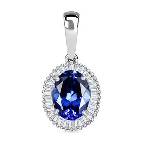 RHAPSODY AAAA Tansanit und VS Diamant Anhänger in 950 Platin - 1,46 ct.