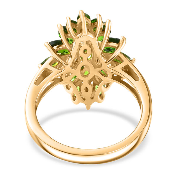 Nat&uuml;rlicher Chromdiopsid-Ring, 925 Silber vergoldet  ca. 2,40 ct image number 6