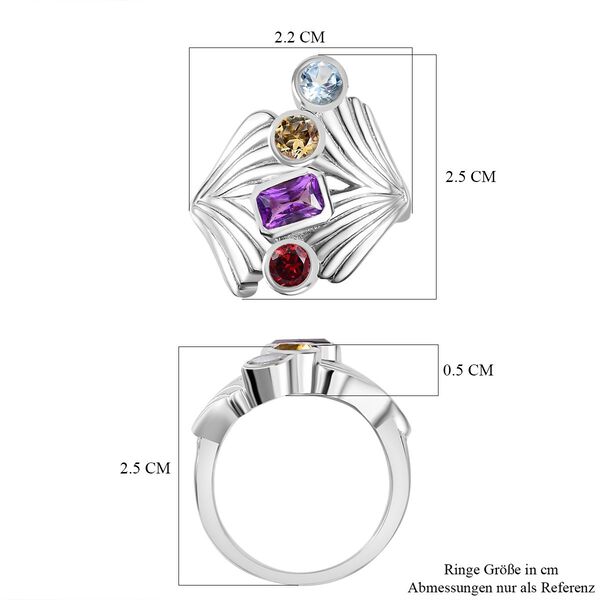 Mehrfarbiger Ring Messing (Größe 16.00) ca. 1.55 ct image number 7