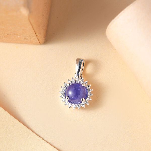 AA Tansanit und Moissanit Anhänger - 1,28 ct. image number 2