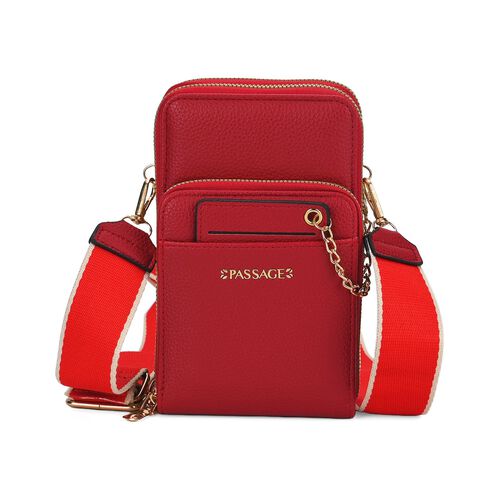 PASSAGE Crossbody Tasche, 18x6,5x11cm, Rot image number 0